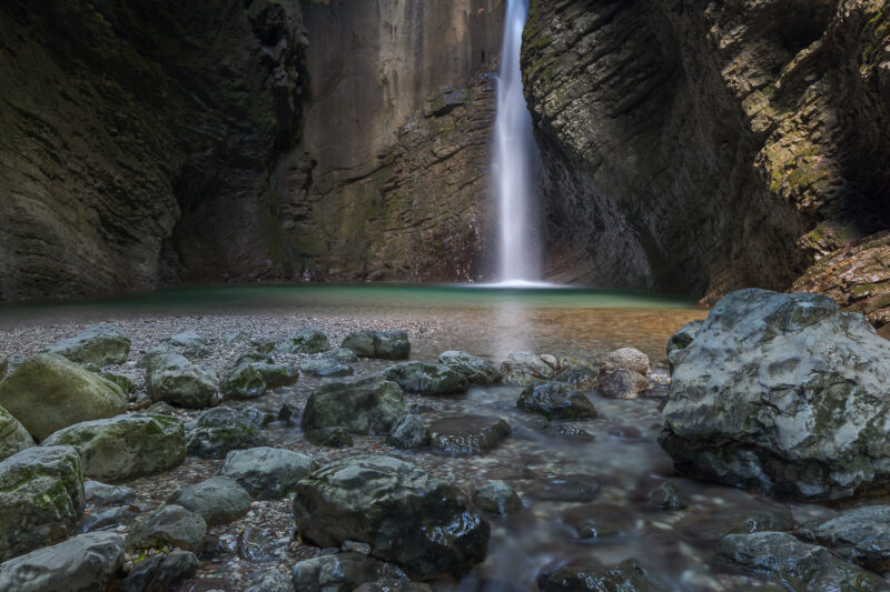 Kozjak Wasserfall, Slowenien