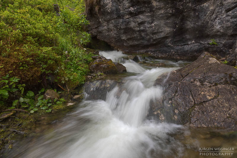 Ein Fluss in einem Waldgebiet